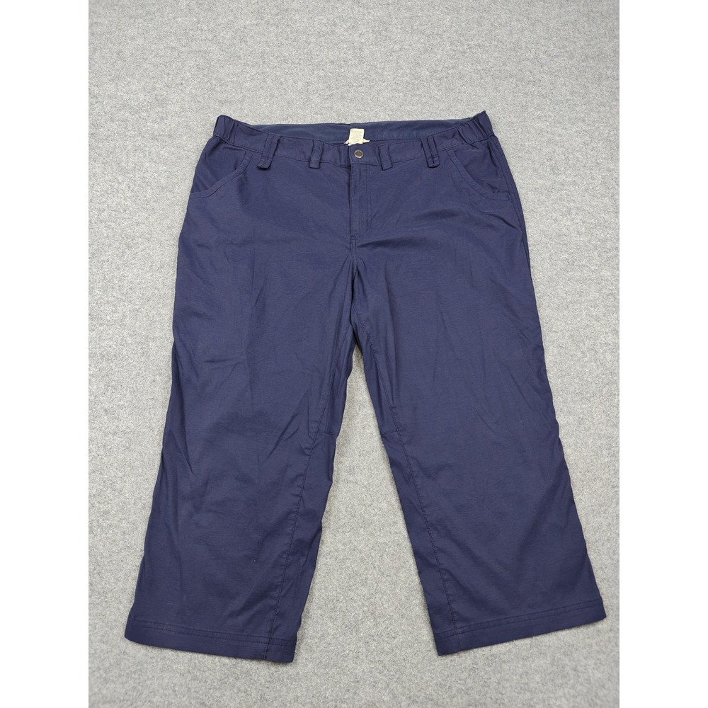 Duluth Trading Co Pants Womens Plus 20 Blue Nylon Capri Relaxed Stretch Pockets